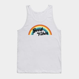 Good Vibes Black Rainbow Tank Top